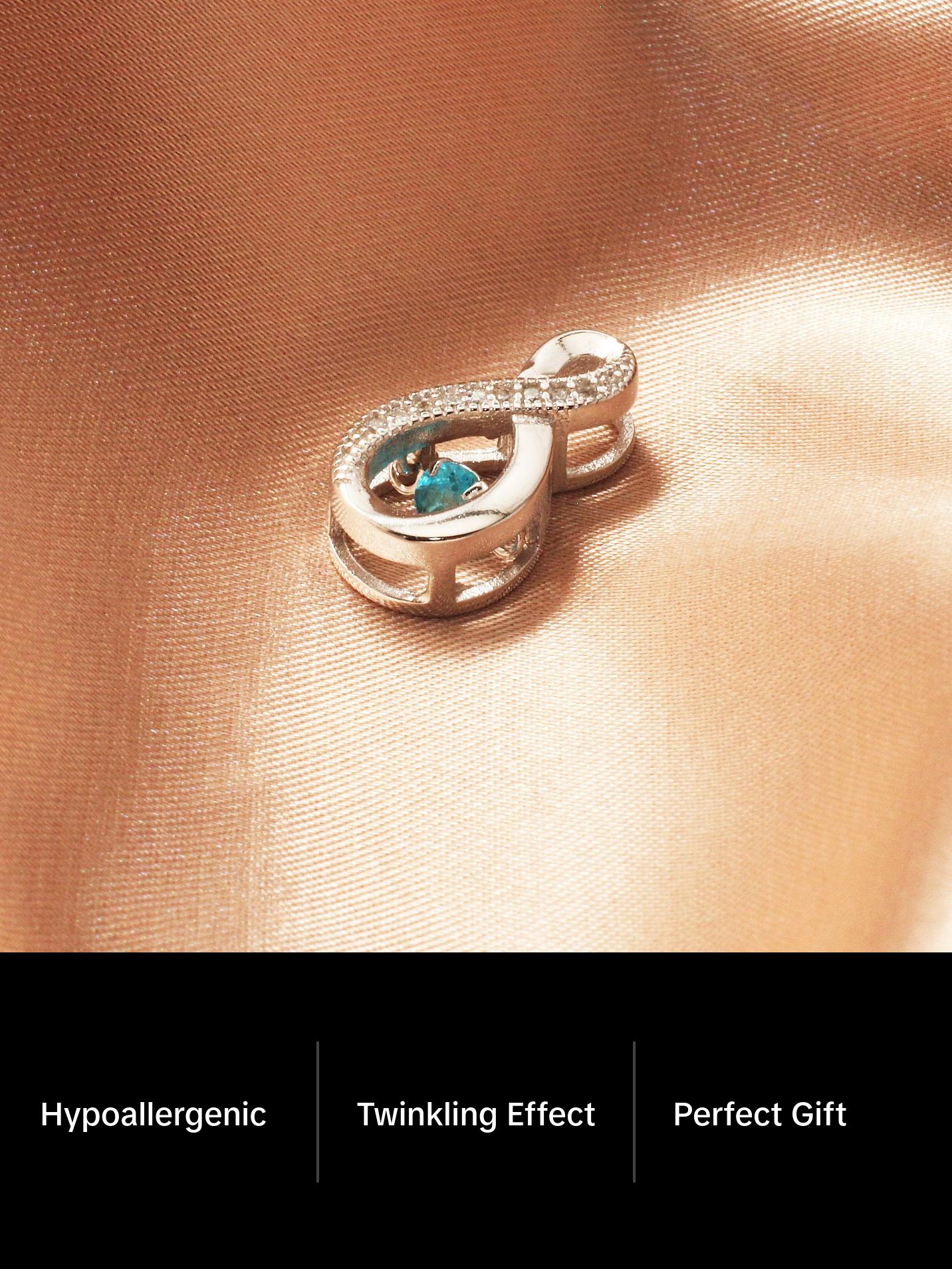 Blue Cubic Zirconia Sterling Silver Necklace