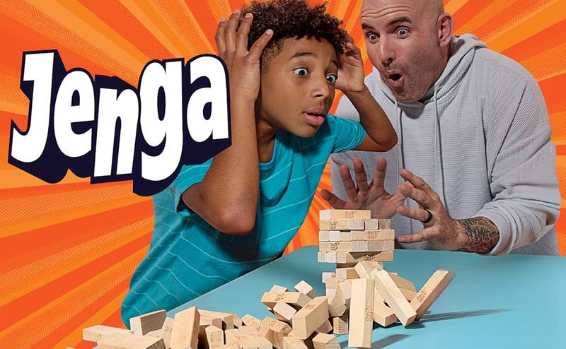Jenga Game| Digital Die for 6 More Ways to Play| Original Wood Block Game| Stacking Tower| 1+ Players| Party Games