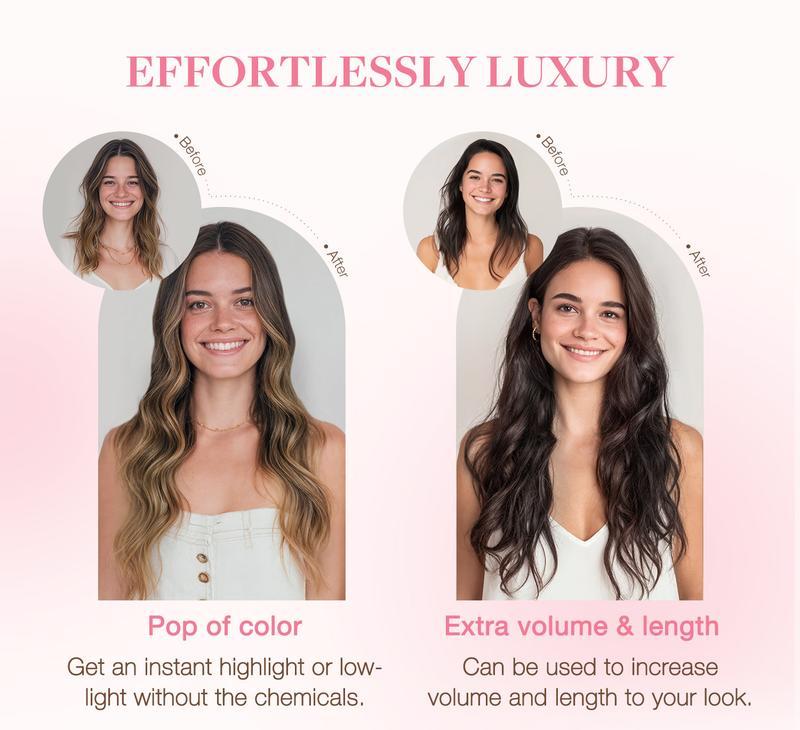 Seamless Clip in Human Hair Extensions 14-22 Inch Real Human Hair Clip Ins for Natural and Seamless Look