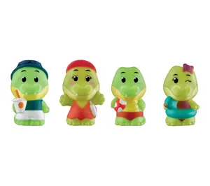 Timber Tots Crocodile Family 4 Character Set Figurines
