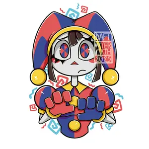 Digital Circus Pomni or Possessed Pomni Vinyl Sticker Digital Circus Pomni or Possessed Pomni Vinyl Sticker