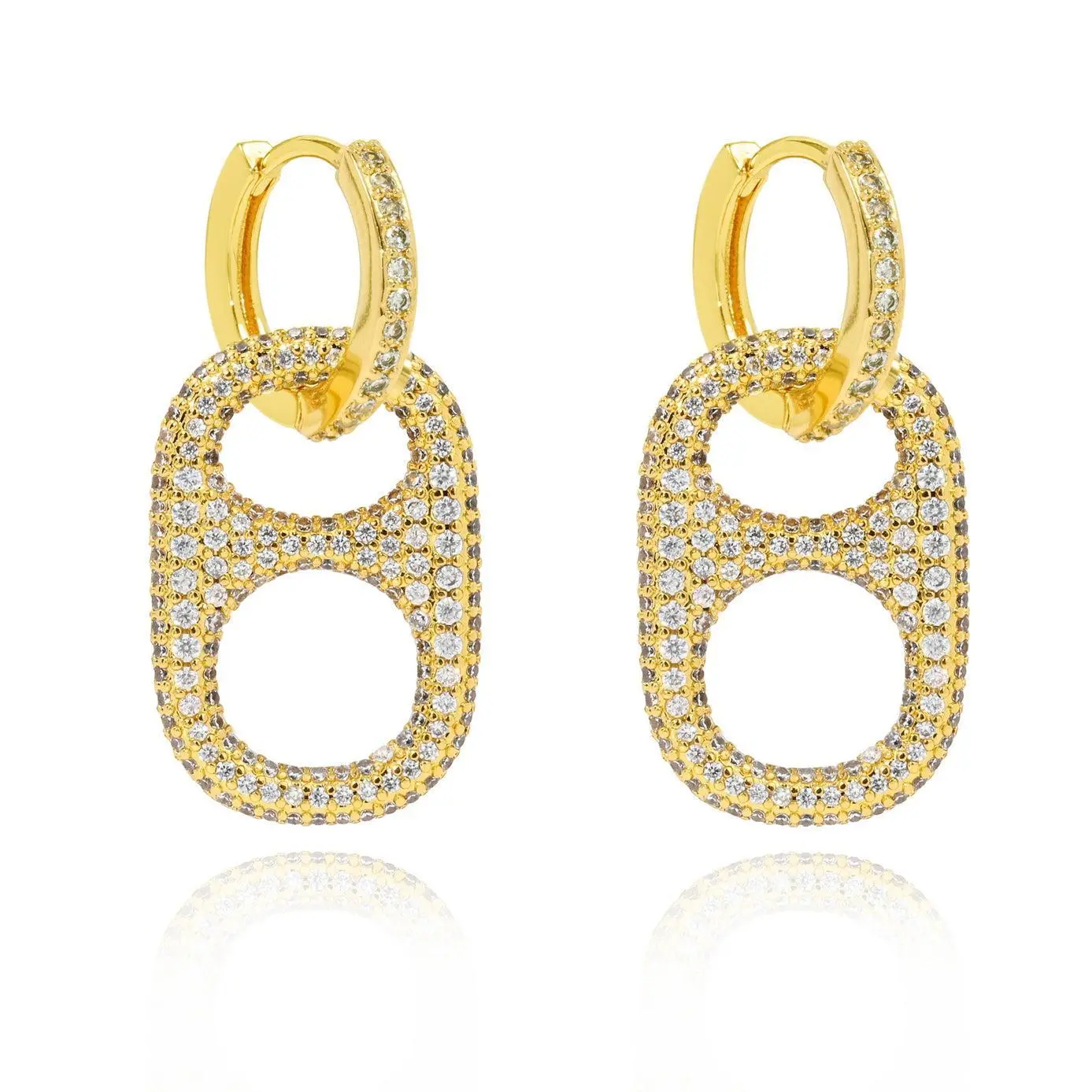 Hoop Earrings - High Quality Earrings -Luxury Jewelry  gift for women Hypoallergenic, Water-Resistant & Tarnish  Sterling Silver Post 14K Real Gold Plated  Earrings Set for Women Thick Lightweight  Jewelry Gifts