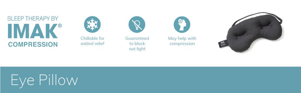 Brownmed - IMAK Weighted Eye Pillow - Cooling Sleep Eye Mask & Shade with ErgoBeads Gel Soothing