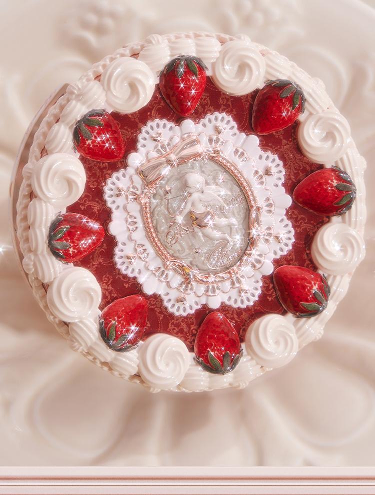 Flower Knows Strawberry Cupid Collection Pressed Powder, oli control, with powder puff, longlasting, non cakey, dealsforyoudays