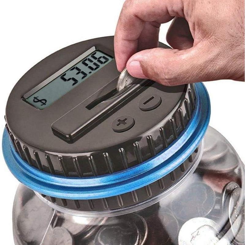 Money Jar with LCD Display,Durable Money Coin Counting Jar,Money Saving Bank,Home Decor,Display Automatic Counting Coin Bank-Perfect Gift for girls and boys,ldeal Gift for Birthday&Valentine's Day