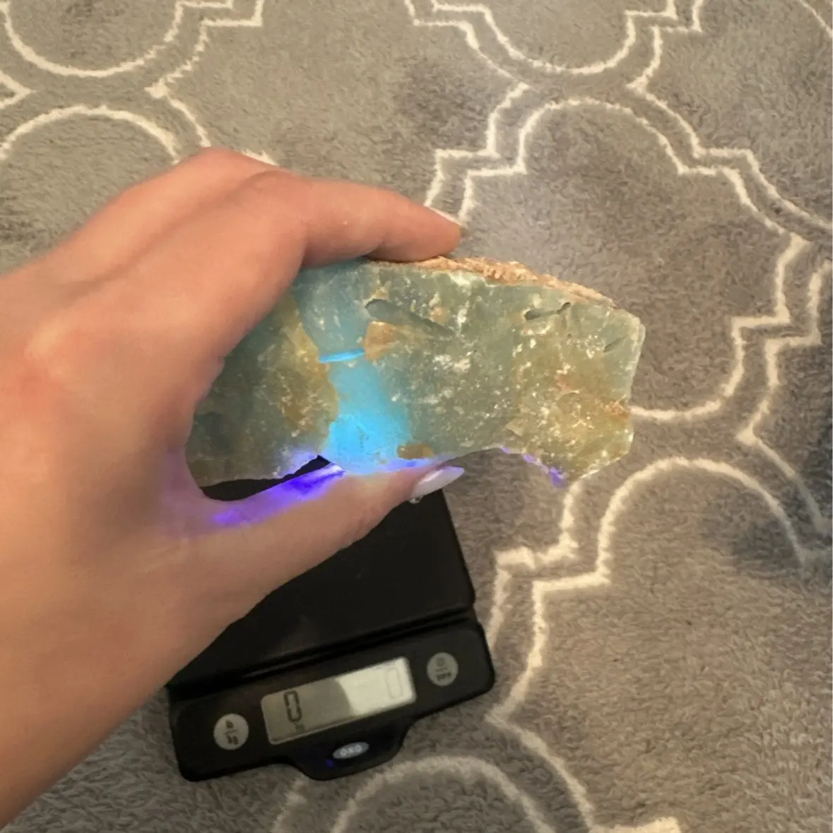 Caribbean Calcite Raw Slab Rough Edge
