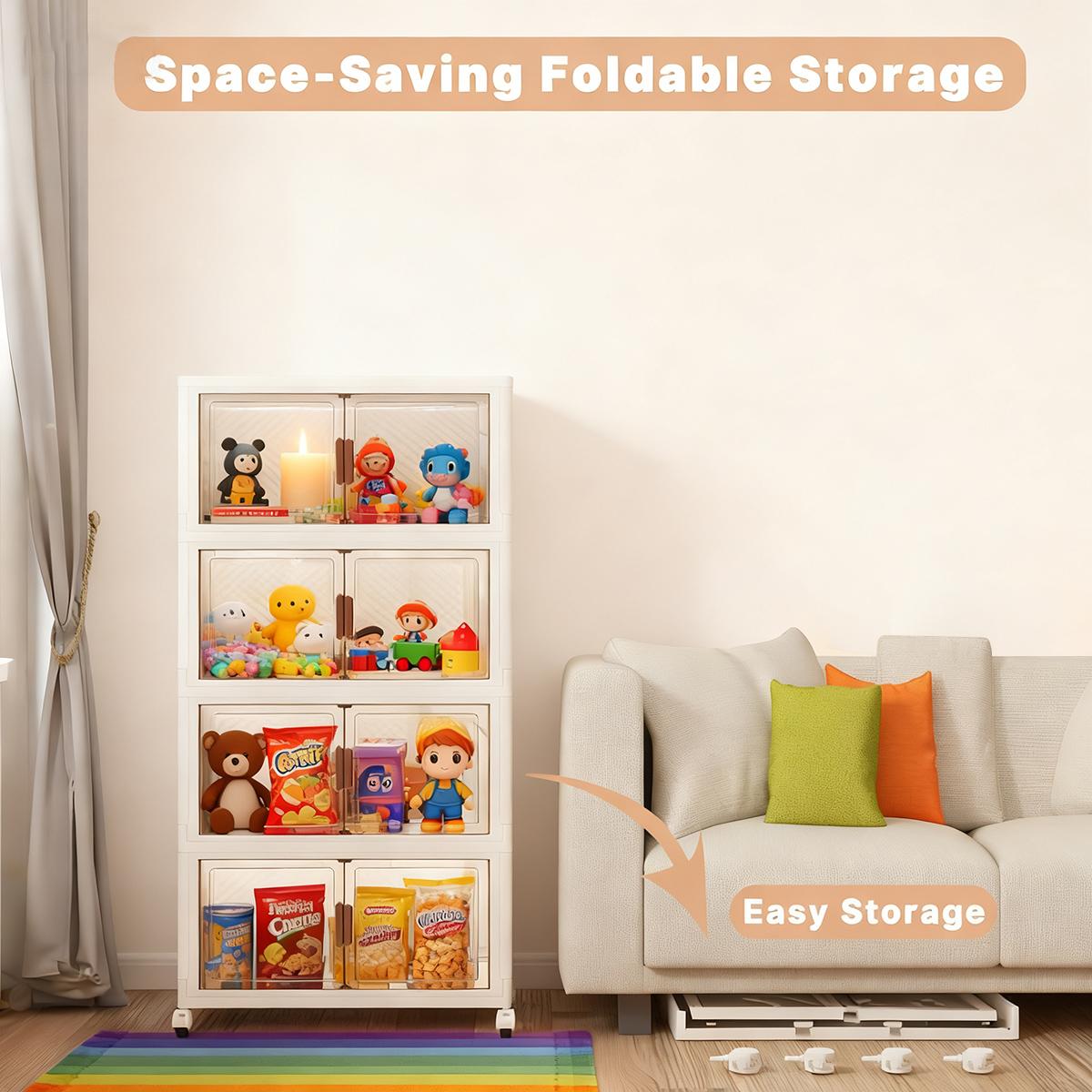 70cm 5/4 Layers Plastic storage boxes Stackable storage boxes with wheels Storage containers with LIDS Folding storage boxes with handles for bedroom living room kitchen