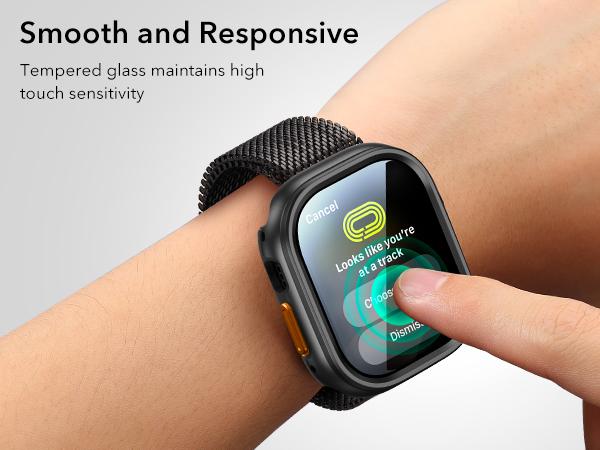 ESR Apple Watch Ultra series Case with Screen Protector 49mm (2025/2024/2023/2022), Military Grade Protection, Slim Protective Cover with 2 Pack Armorite Glass Protector Set, Full Body Bumper for Outdoor Protection
