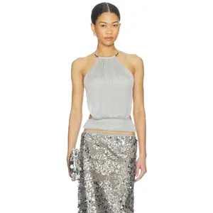 Tiger Mist Evanna Top in Metallic Knit