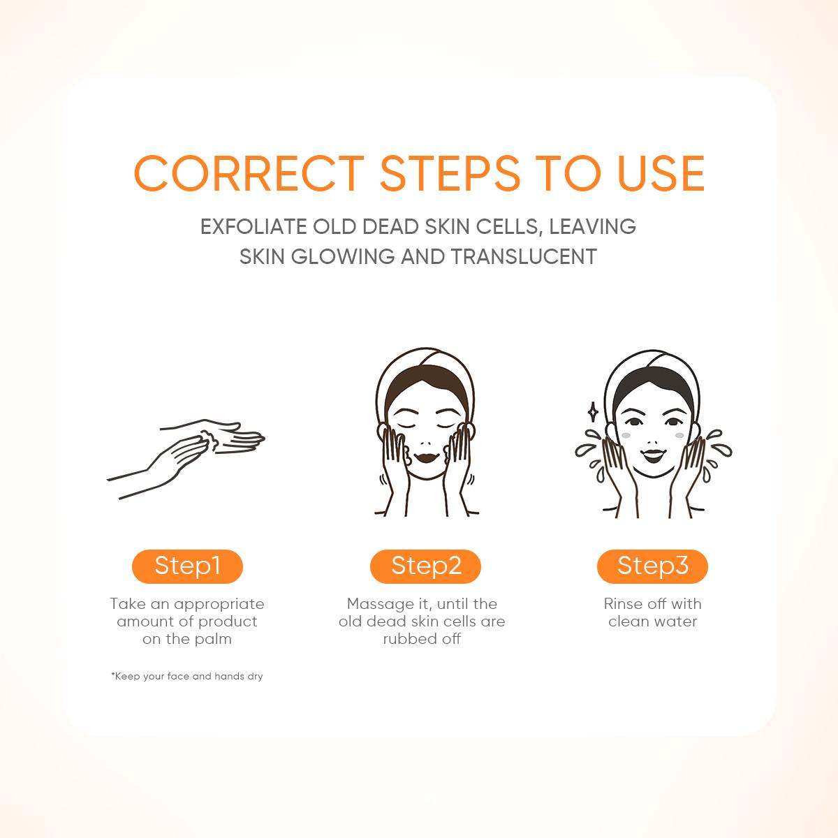 【HOT】GMEELAN Orange Enzymes Exfoliating Gel 50G - Flawless Pore Perfection & Smooth Skin with Natural Enzymes for Comfort