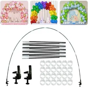 Adjustable Table Balloon Arch Stand Kit, New Reusable Table Balloon Arch Kit with Base High Strength Glass Fiber Pole for DIY Party Wedding Birthday Baby Shower Kids Decorations (Excluding Balloons)