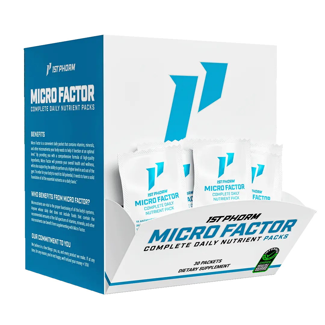 1st Phorm Micro Factor Daily Multivitamin Supplement, Daily Immune & Gut Health Support, 30 Daily Packs