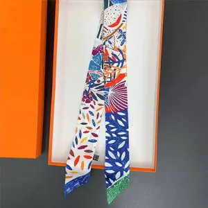 MULTI PATTERN SKINNY SCARF