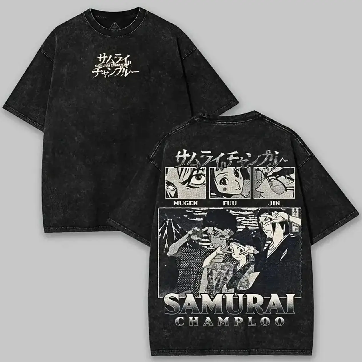 Samurai Champloo anime manga game 2 sided printed graphic tees T-shirt DHP
