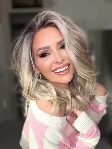 Lovestory Skylar High Quality Synthetic Lace Front Wig for Women Heat Resistant Highlight Color Wavy Style 13x4 Free Part