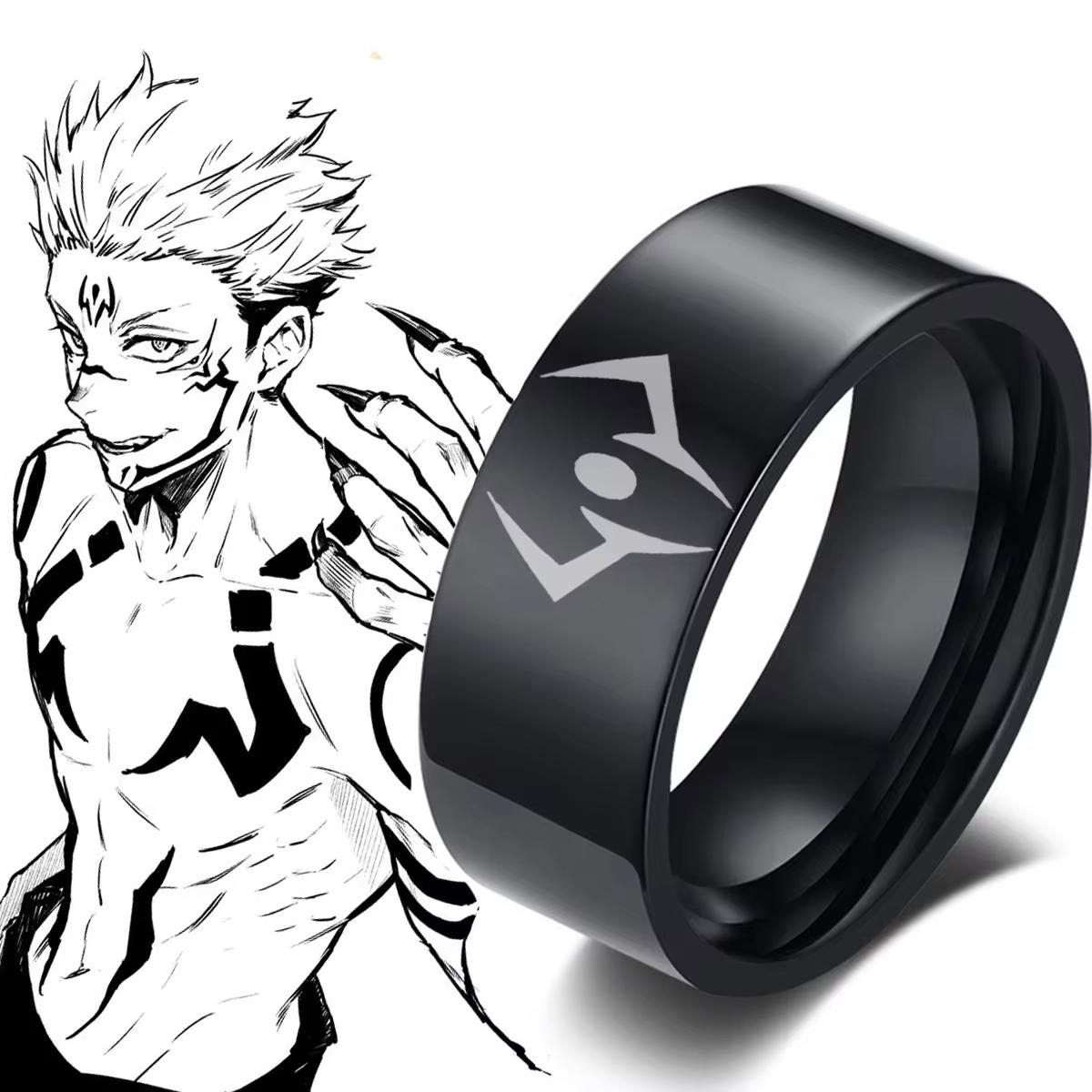 Anime Jujutsu Kaisen Rings Ryōmen Sukuna Cosplay Black Dead Eye Unisex ...