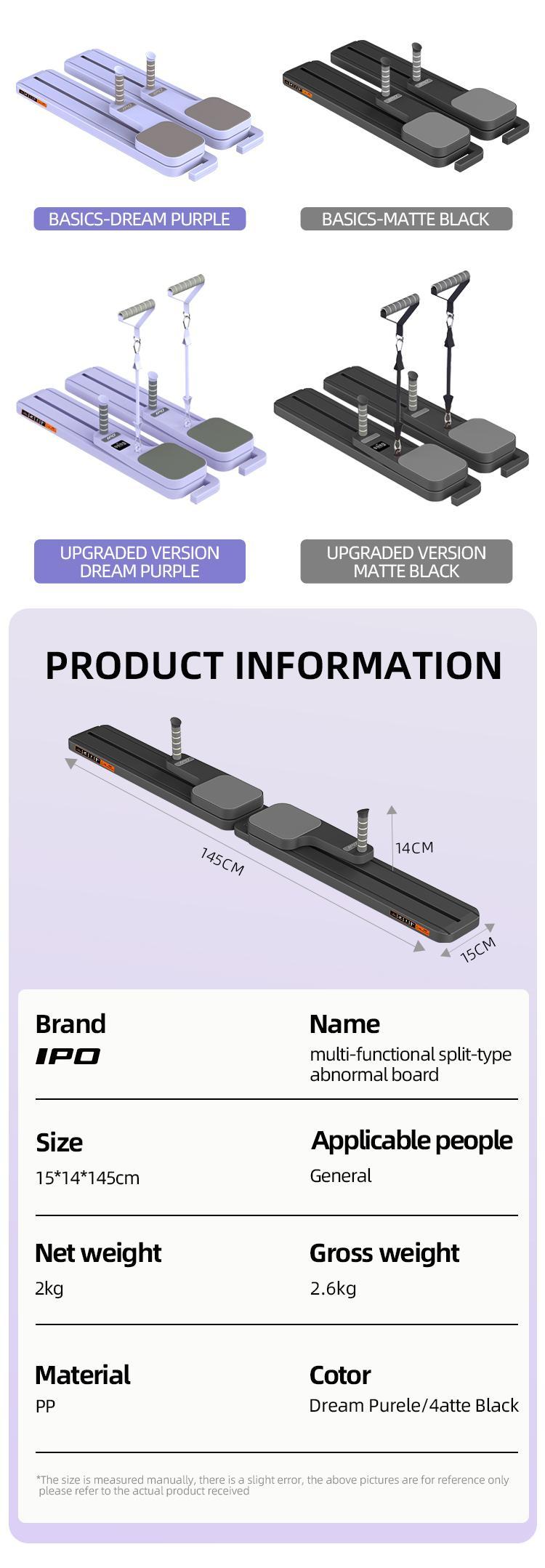 IPO Core Workout Equipment 4-in-1 Multifunctional Split Abdominal Board for Pilates Arm Strength Training Home Exercise Tummy & Bicep Trainer Push Up Stand Plastic Festival Gift