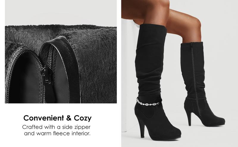 DREAM PAIRS Over The Knee Chunky Heel Boots