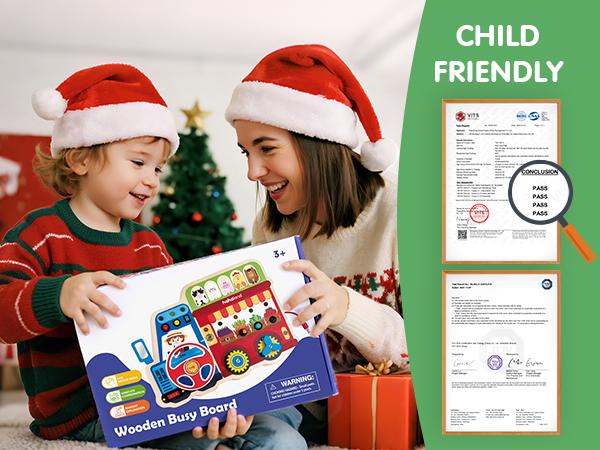 hahaland 18-in-1 Farm Truck Sensory Board: 18 activities with LED lights & switches! A Montessori toy that develops fine motor skills. The perfect travel, birthday, or Christmas gift.