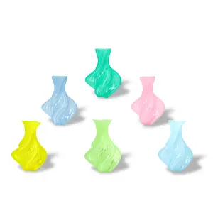 TOKSEN3D 1.75mm PLA Filament Transparent with Glitter High Speed 3D Printer Filament with Glitter, 1kg (2.2lbs) Plastic Spool Fit AMS Beginner Friendly