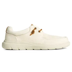 Sperry Womens Captain's Hemp Slip On  Flats Casual - Off White