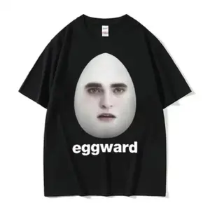 Humorous Twilight Eggward Meme T Shirt Featuring Edward Cullen Parody Hip Hop Style Unisex Menswear