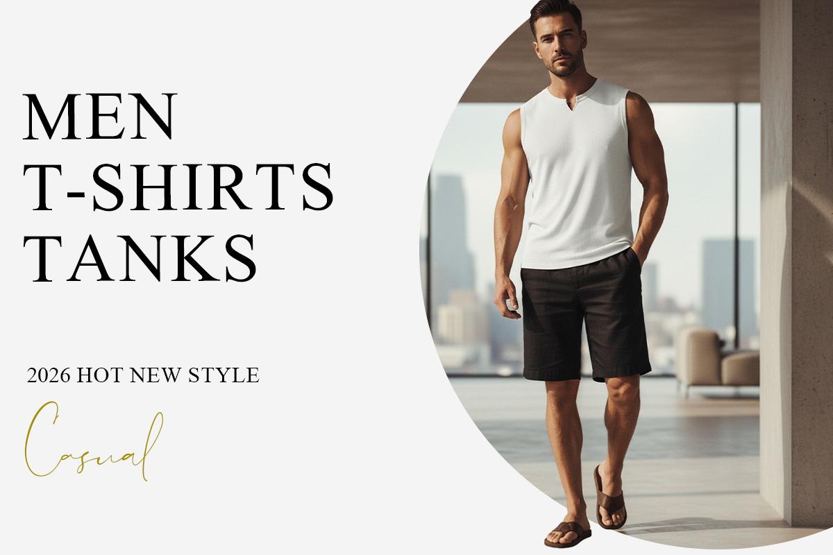 JMIERR Men's Ribbed Tank Tops Knit Sleeveless Summer Sports Clothing Workout Sports Muscle Shirt