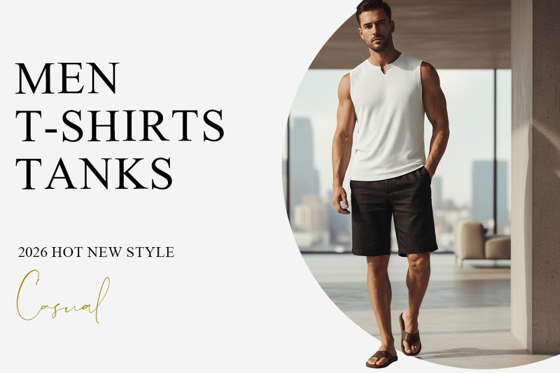 JMIERR Men's Ribbed Tank Tops Knit Sleeveless Summer Sports Clothing Workout Sports Muscle Shirt