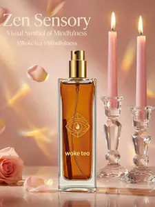 Woke Tea Sandalwood Perfume 50ml Eau de Parfum | Warm Woody Scent | Amber Musk fragrance — perfume for women, pertume, perfume for men, fragrance, unisex pertume, long lasting perfume, woody perfume sandalwood  oriental aromatherapy daily work perfume