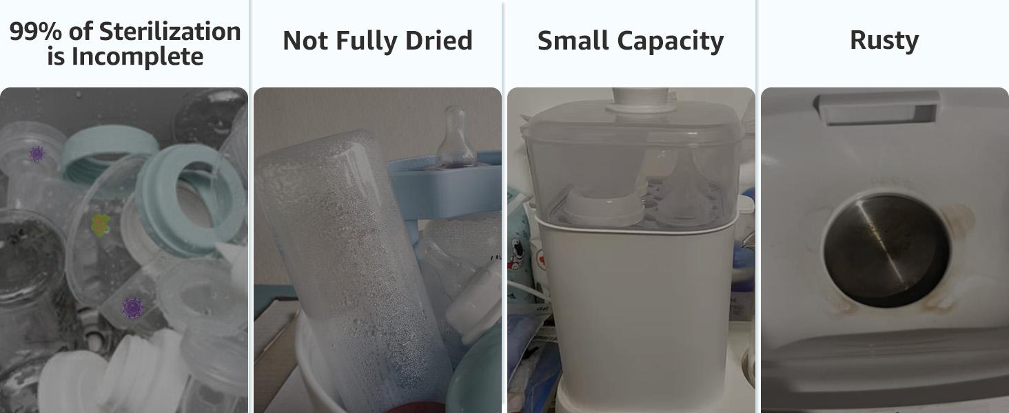 GROWNSY Bottle Sterilizer and Dryer, Electric Steam Baby Bottle Sterilizer, Bottle Sanitizer for Baby Bottles & Pacifiers, Breast Pump Parts GROWNSY Bottle Sterilizer and Dryer, Electric Steam Baby Bottle Sterilizer, Bottle Sanitizer for Baby Bottles & Pacifiers, Breast Pump Parts