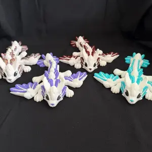 Tiny Bunny Dragon with Colorful Accents