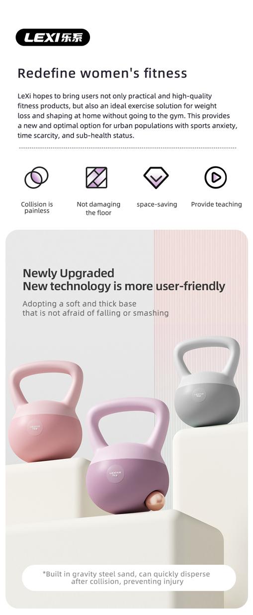 LEXI Soft Kettlebell with Handle for Strength Conditioning and Core Training Perfect for Home Gym Workouts Weightlifting Yoga Pilates Full Body Sculpting Durable Safe and Comfortable Fitness Equipment for Men and Women dealsforyoudays