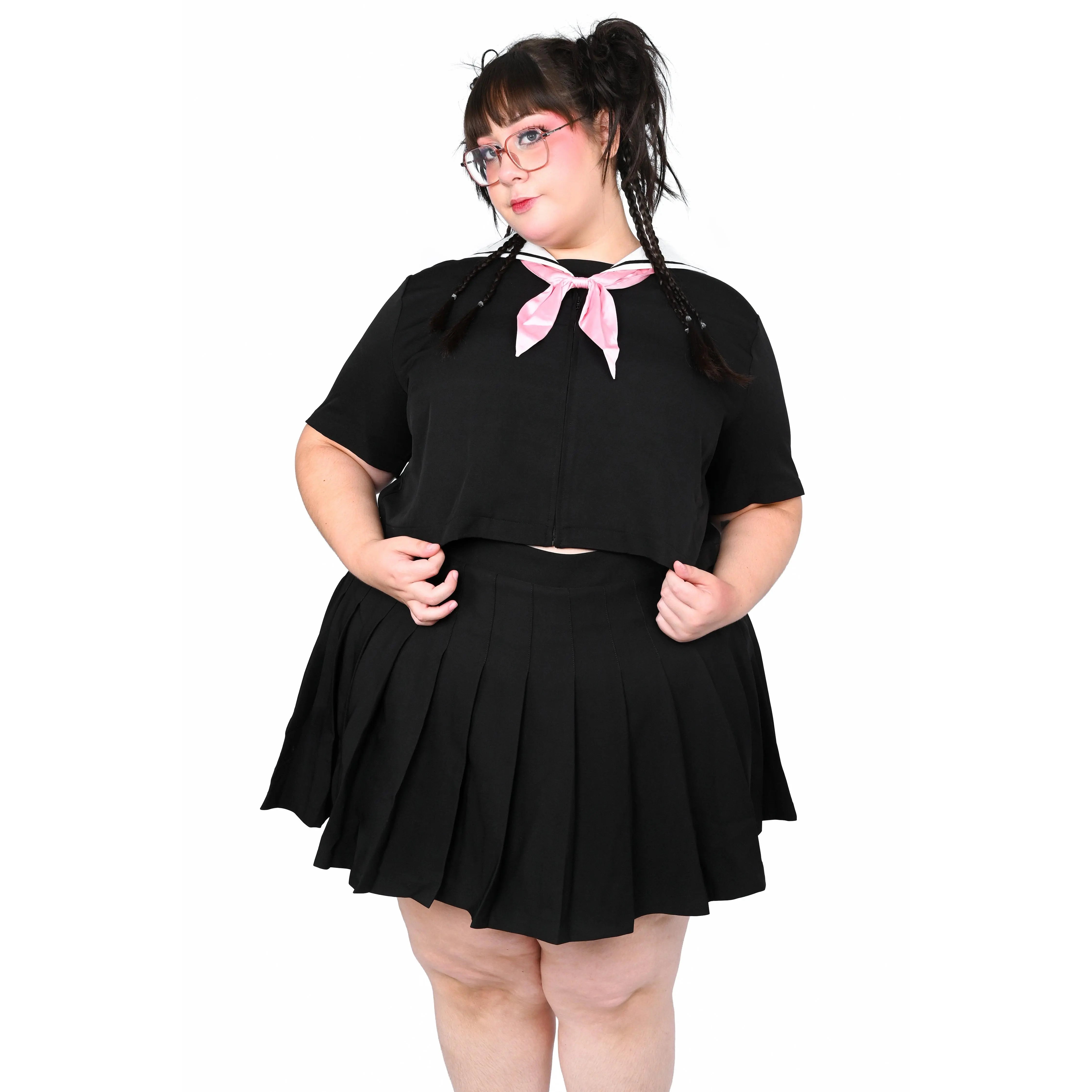 Claire Pleated Skirt - Black