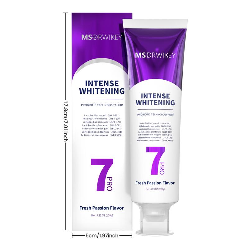 New 7-Pro Intensive Toothpaste | Upgraded Purple Formula with 7 Probiotics | Deep Enamel Repair & Long-Lasting Freshness