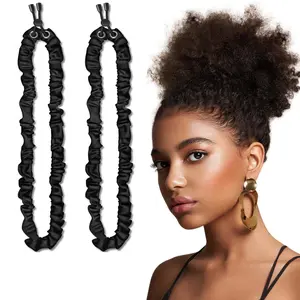 2PCS High Stretch Ponytail Holder, Hair Tie Fashion Accesories for Women & Girls, Ponytail Hairstyle, Minimalist Headwear Suitable for Thick Curly Hair