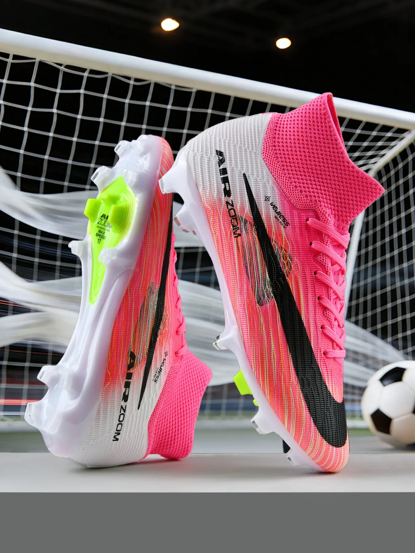 New Trend Men's Professional Football Boots, Soccer Cleats, Sports Football Shoes for Outdoor Activities, Long Studs / Short Studs, Comfortable Fabric, Anti-Twist