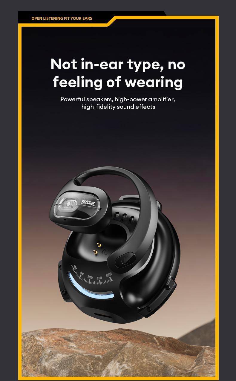 Transformers Wireless Earbuds Bluetooth 5.4 Wireless Open Free Ear Gaming Headphones IPX5 Waterproof Noise Cancelling Running Sport Wireless Bluetooth Earbuds with Mic and Earhooks Compatible For Android/iOS