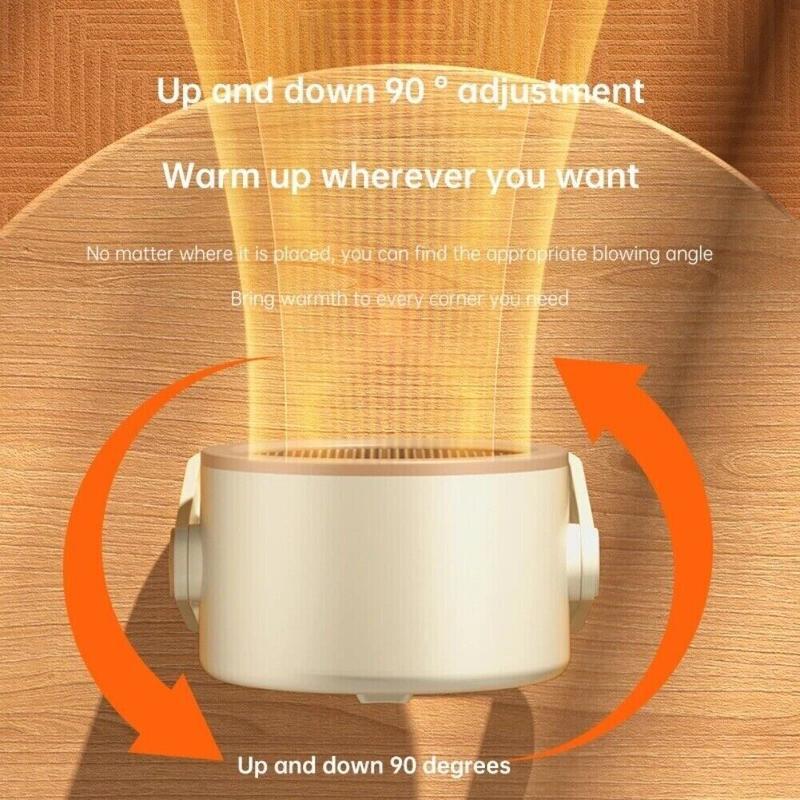 BougeRV Heater Outdoor & Desktop Portable Heater—— 2026 Hot Air Blower Mini Radiator Energy Efficient Winter Warmer Warmth Convenience Compact Design Low Energy Consumption Plug-in type, requires power outlet to use