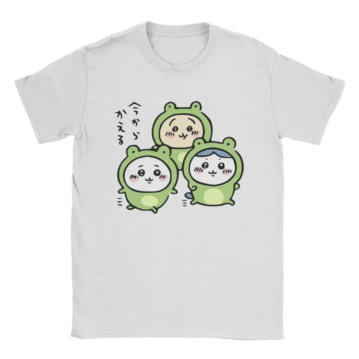 Women's Chiikawa And Friends Graphic T-Shirt - Round Collar, Relaxed Fit, Fitted Option, Classic Design, Soft Fabric, Summer Casual Novelty Top, Cotton, Chichikawa Character Women's T-Shirts, Breathable, True-To-Size, Lightweight
