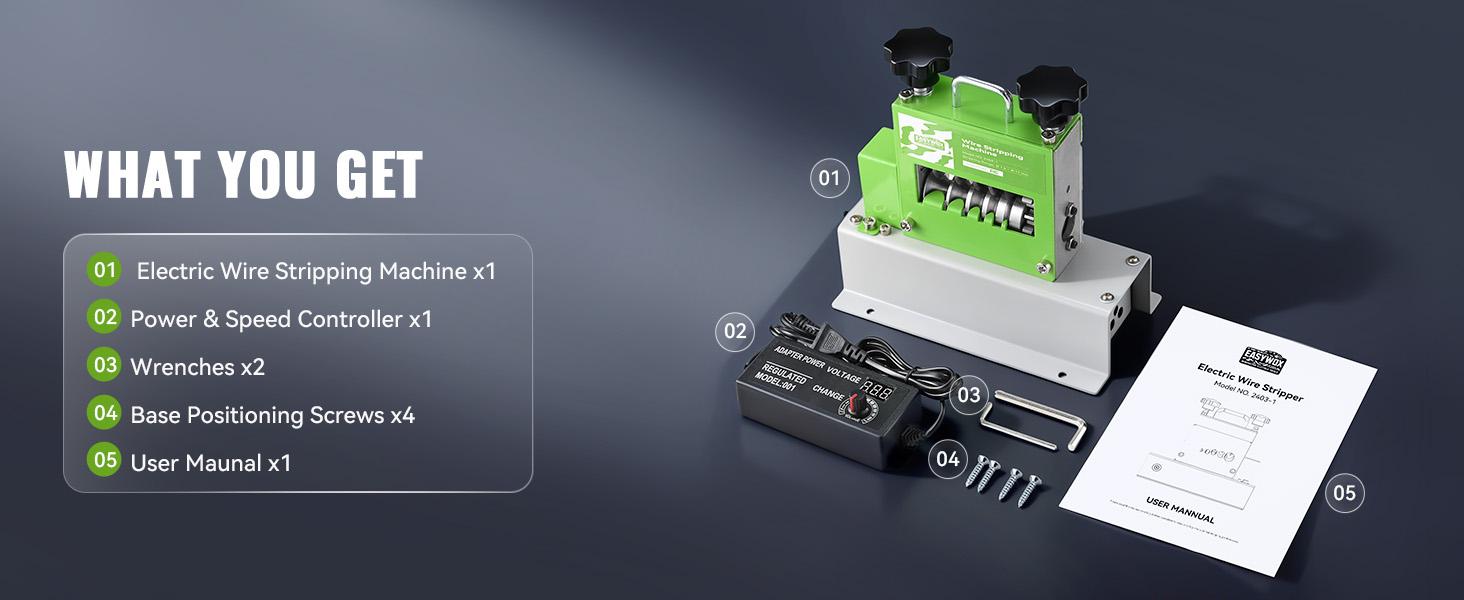 EasyWox Automatic Feed Electric Wire Stripper Machine Portable Cable Stripper Tool with Sharp Blade for Effortless Stripping Stable Performance Ideal for High Volume Work