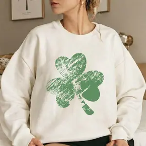 Retro Shamrock T-Shirt/Sweatshirt/Hoodie - Cute St Patricks Day Sweatshirt, Lucky Tee, Irish Shirt, Four Leaf Clover