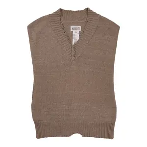 Maison Margiela Deconstructed Knit Sweater Vest Beige
