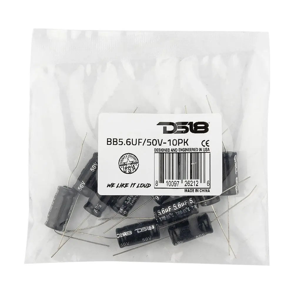 DS18 Bass Blocker Capacitors - 10 Pack, 6DB/OCT Driver, 7KHz @ 4 Ohms, 3.5KHz @ 8 Ohms, Car Audio Accessories