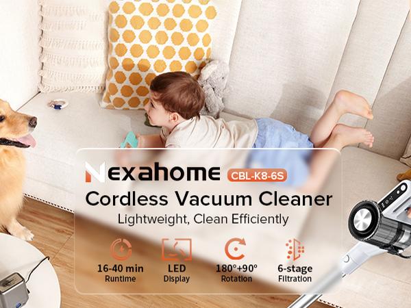 Cordless Vacuum Cleaner - IMOOY Pink/Black&White Vacuum for Home with 80000 RPM High, 8-in-1 Lightweight Stick Vacuum, Rechargeable Battery, Up to 40 Mins Runtime, for Carpet and Hard Floor Pet Hair