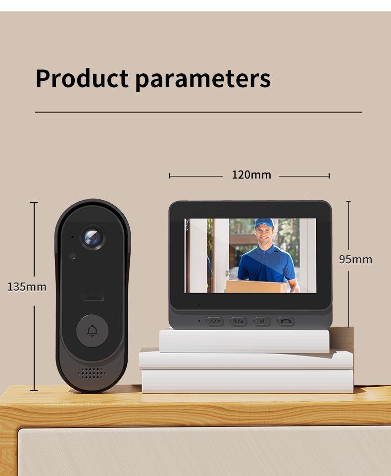 X8 Video Doorbell with Screen, No WiFi Needed, Local Storage, Waterproof & No Subscription Required