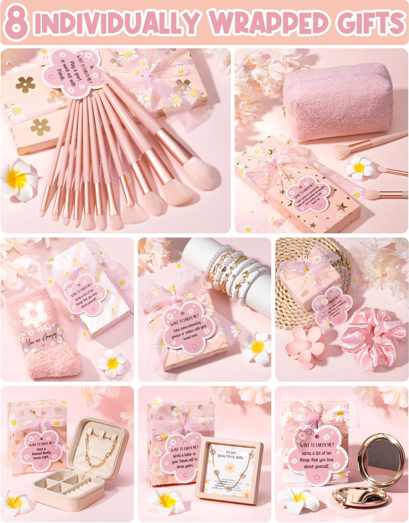 Teen Girl Gifts Trendy Stuff Valentine's Day Teenage Girls Gifts Basket Tween Birthday Gifts, Fun Girl Empower Gift with 8Boxes/10Boxes Task Tags Makeup Gift Set necklace bracelets for Her Niece Daughter Sister Teen Girl Gifts Trendy Stuff Valentine's Day Teenage Girls Gifts Basket Tween Birthday Gifts, Fun Girl Empower Gift with 8Boxes/10Boxes Task Tags Makeup Gift Set necklace bracelets for Her Niece Daughter Sister