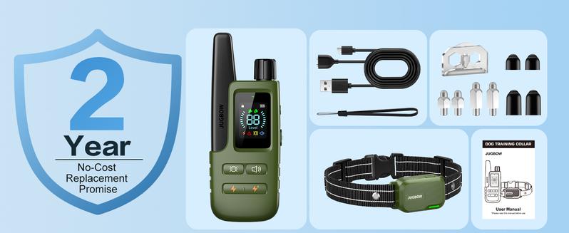 JUGBOW Dog Training Collar 4500FT Dog Training Behavior Aid, Remote IPX8 Waterproof with 4 Training Modes, Outdoor Rechargeable E-Collar DT61