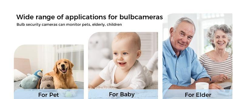 NoahTec Wireless Bulb Security Camera, 1080P HD  WiFi Wireless Surveillance Camera, Motion Detection, Two-Way Audio – Easy-to-Install WiFi Home Security Camera