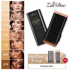 TikTokShopHolidayHaul & Dual-Ended Foundation Stick 7 Shades, 2-in-1 Concealer&Highlighter【buy 1 get 1 free gift】 – hides acne marks, shapes nose, nourishes, stays all day! Great daily gift! Makeup Cosmetic concealer