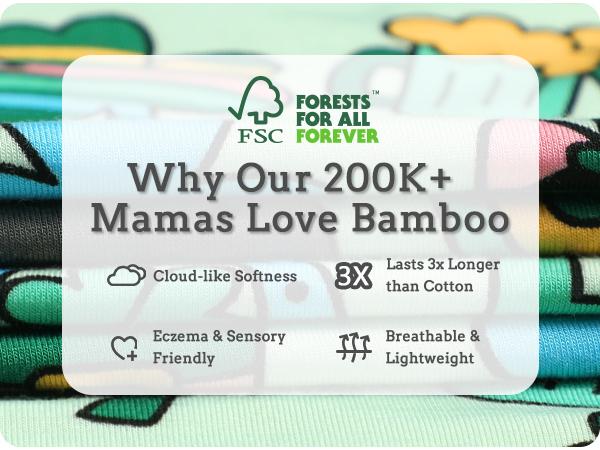 babee Reshinee Moisture-wicking Bamboo Pajama sets for Toddler Boys Girls,Temp-Sensing Babys Kids 2pcs Pjs,Long-Sleeve Snug Fit Sleepwear 12M-8Y Sets,Valentine's Day gift